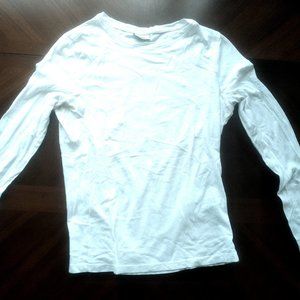 Plain White Unisex 100% Cotton Long-Sleeved Shirt